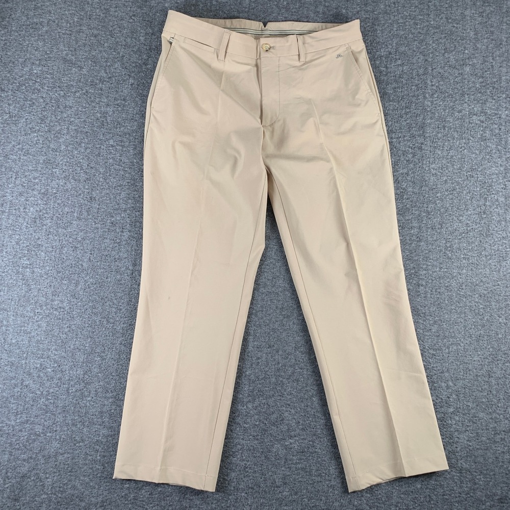 J Lindeberg Golf Pants Men 34x28 Beige Modern Preppy Trousers